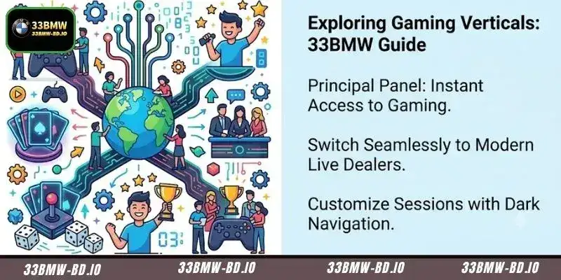 Comprehensive gaming categories and direct access navigation channels
