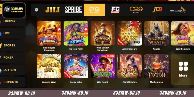 Premium visual presentation and high definition vertical interface features inside PG Slots